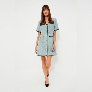 POMANDER PLACE | TUCKERNUCK Blue Tweed Josephine Dress. Size Medium